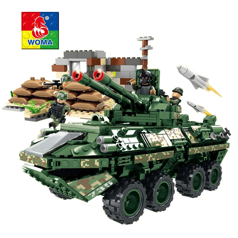 

Military Education Building Blocks Toys Children Gifts Military Trucks Tank Weapons Compatible legoe