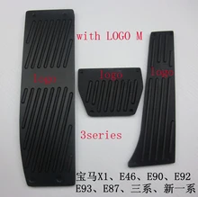 XYIVYG Black Color 3Pcs AT Brake Foot Rest Pedals for BMW 3 Series 1998-2011 E46 E90 E92 E93 With M Logo