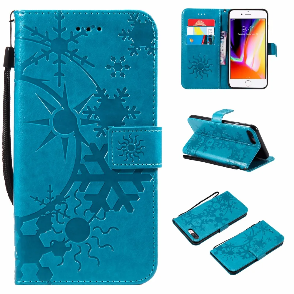 

LANCASE Flip Cover For iPhone 8 Case Leather Star Sky Sun Logo Card Slot Wallet For iPhone 8 plus 7 6S 6 Plus X TPU Case Stand