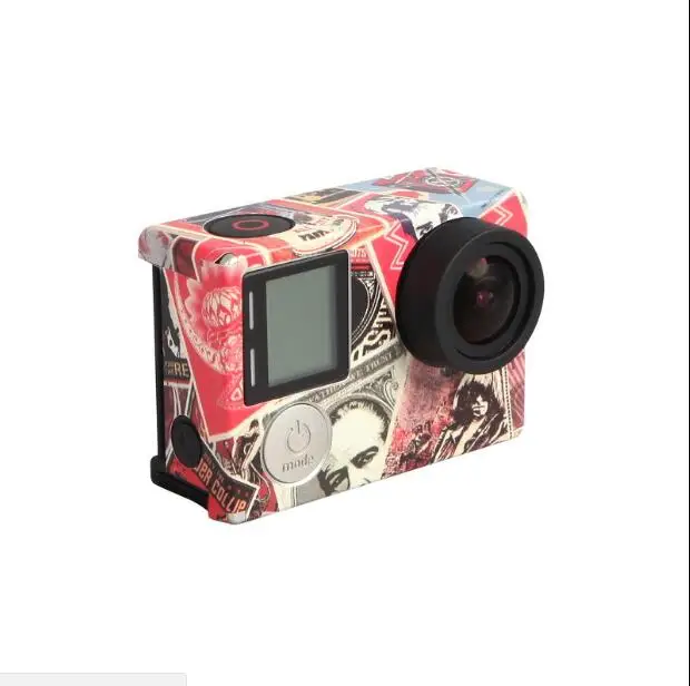 Sunscreen fastness Color Sticker For Gopro Hero 4 Action Camera Skin Protector Full Body Waterproof Case (14)