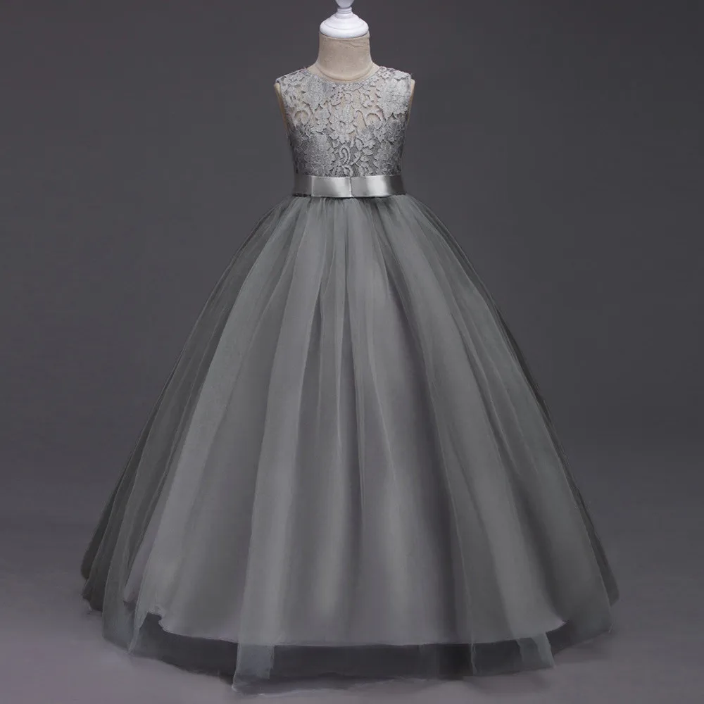 Beli Bayi perempuan Putri gaun O leher Ikatan Simpul Tanpa Lengan Formal Pageant Ball Gown Gaun Liburan untuk anak anak A1