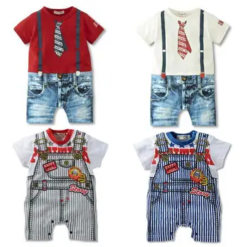 

2015 new Romper baby boy gentleman straps short-sleeved leotard climbing clothes baby overalls kids clothes free shipping