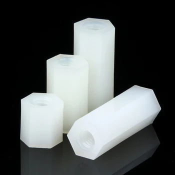 

M2 M2.5 M3 M4 White Nylon Hex Female Standoff Pillar Board Mount Thread PCB Plastic Hexagon Motherboard Spacer Bolt Screw Nut
