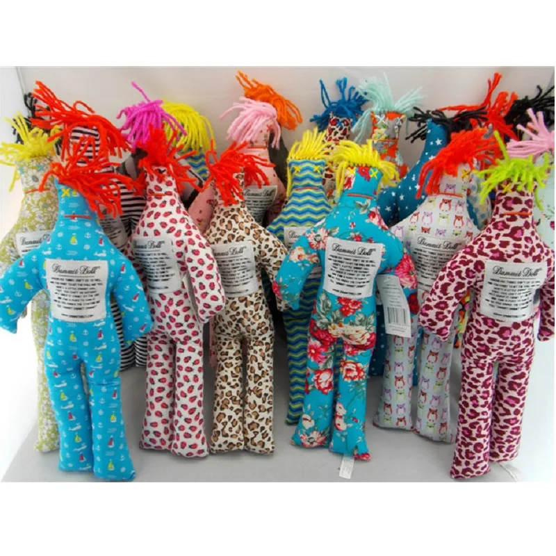 1PCS Random Pattern Color Stress Relief 12/" Dammit Doll Plush Kids Birthday Gift