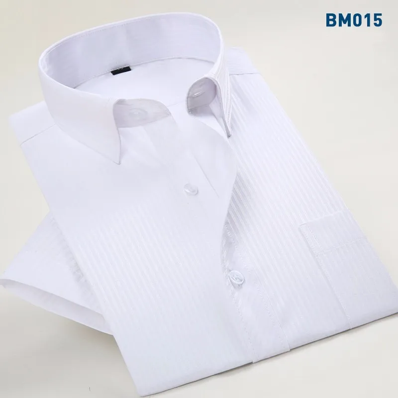 Мужские летние рубашки с коротким рукавом, классический дизайн, однотонные белые деловые мужские рубашки, популярные мужские рубашки высокого качества, camisa