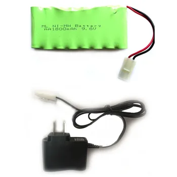 

Brand New 9.6V 1800mAh 8x AA Ni-MH RC Rechargeable Battery Pack Tamiya Plug with US Plug AC Power Charger