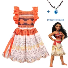New Princess Moana Cosplay Costume for Children Vaiana dress Costume with Necklace for Halloween Costumes for Kids Girls Gifts New Princess Moana Cosplay Costume for Children Vaiana dress Costume with Necklace for Halloween Costumes for Kids Girls Gifts