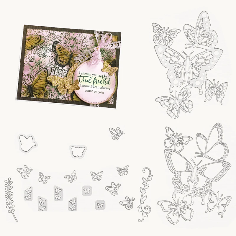 

20PCS Beauty butterfly Metal Cutting Dies Stamp Stencil for DIY Scrapbooking Photo Album Embossing Decorative Craft Die