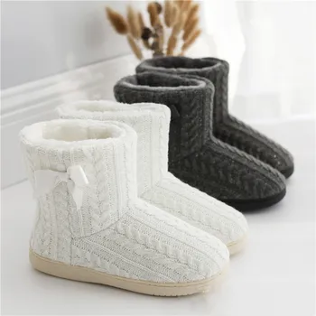Women's Warm Bow Cotton Padded Ankle Boots