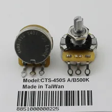 1 шт. CTS 450S Гитара серии 500K Металл рифленый вал аудио потенциометры/горшки