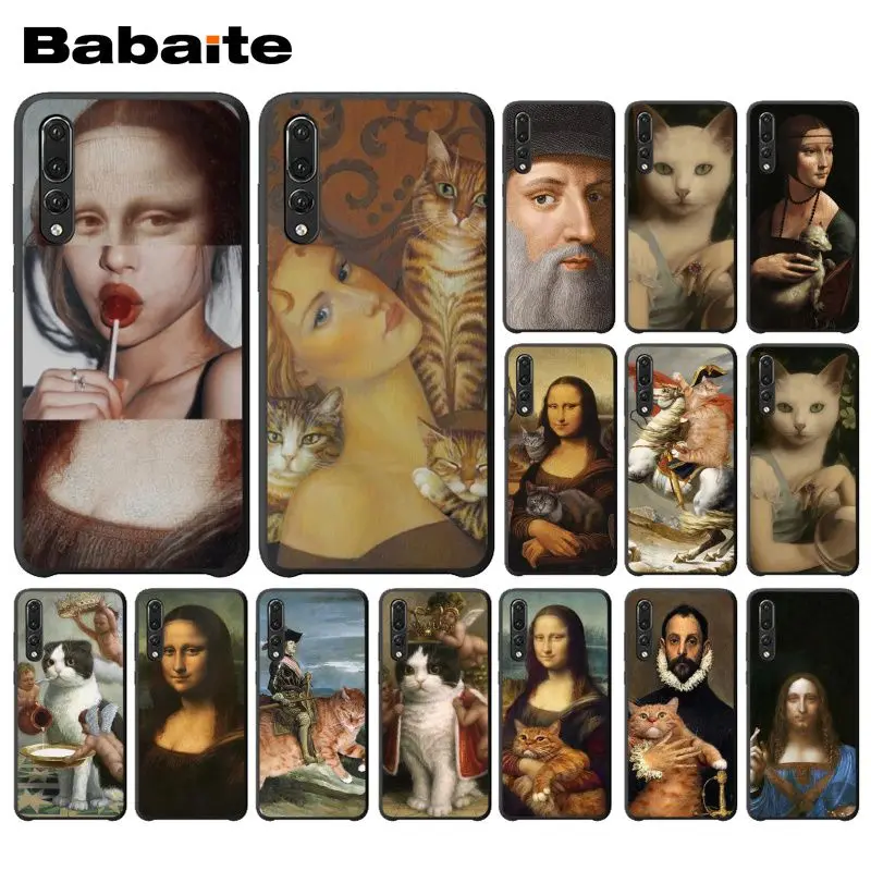 

Babaite Leonardo da Vinci Mona Lisa Pat Cat Art Phone Case for Huawei P9 P10 Plus Mate9 10 Mate10 Lite P20 Pro Honor10 View10