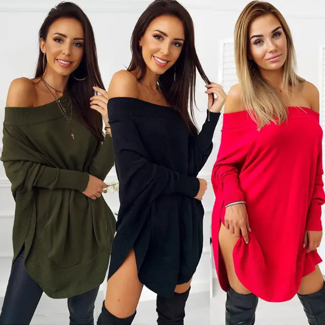 Oversized Off the Shoulder Dresses
