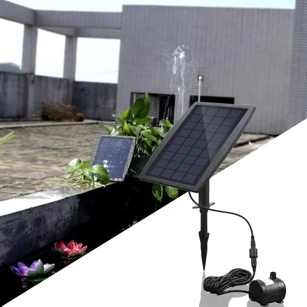 

2.5W Solar Fountain Powered Pump Low Energy Consumption Nozzle Water Pump for Garden Pool Decorations Mini Fountain Tool