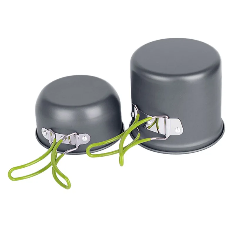 

Outdoor Ultralight Camping Cookware Hiking Picnic Backpacking Camping Tableware Pot Pan 1-2 Persons