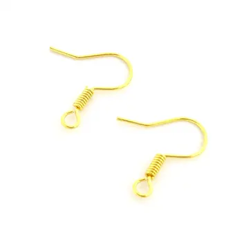 

500pcs Earring Findings Gold Plated Silver Plated Earring Hooks Fitting Jewelry Making Accessories Iron Hook Earwire