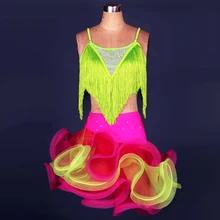 Новинка года, платье для латинских танцев для взрослых и детей, Одежда для танцев для женщин и девочек, ча-румба-Самба, одежда для бальных танцев, roupa infantil Feminina