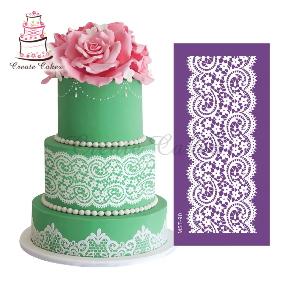 Buy Fashion Lace Cake Stencil Mesh Stencils For