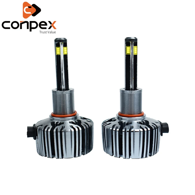 

2pcs Car Headlight Bulbs LED 6000K 9005 H4 12V LED canbus intelligent decoding chip lens signal lamp Lights d1s led bulb