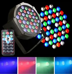 18 шт./лот 36*3 Вт RGB светодиодный свет наравне с DMX512 ведомый плоский тонкий DJ оборудование для вечерние disco свет этапа дистанционного