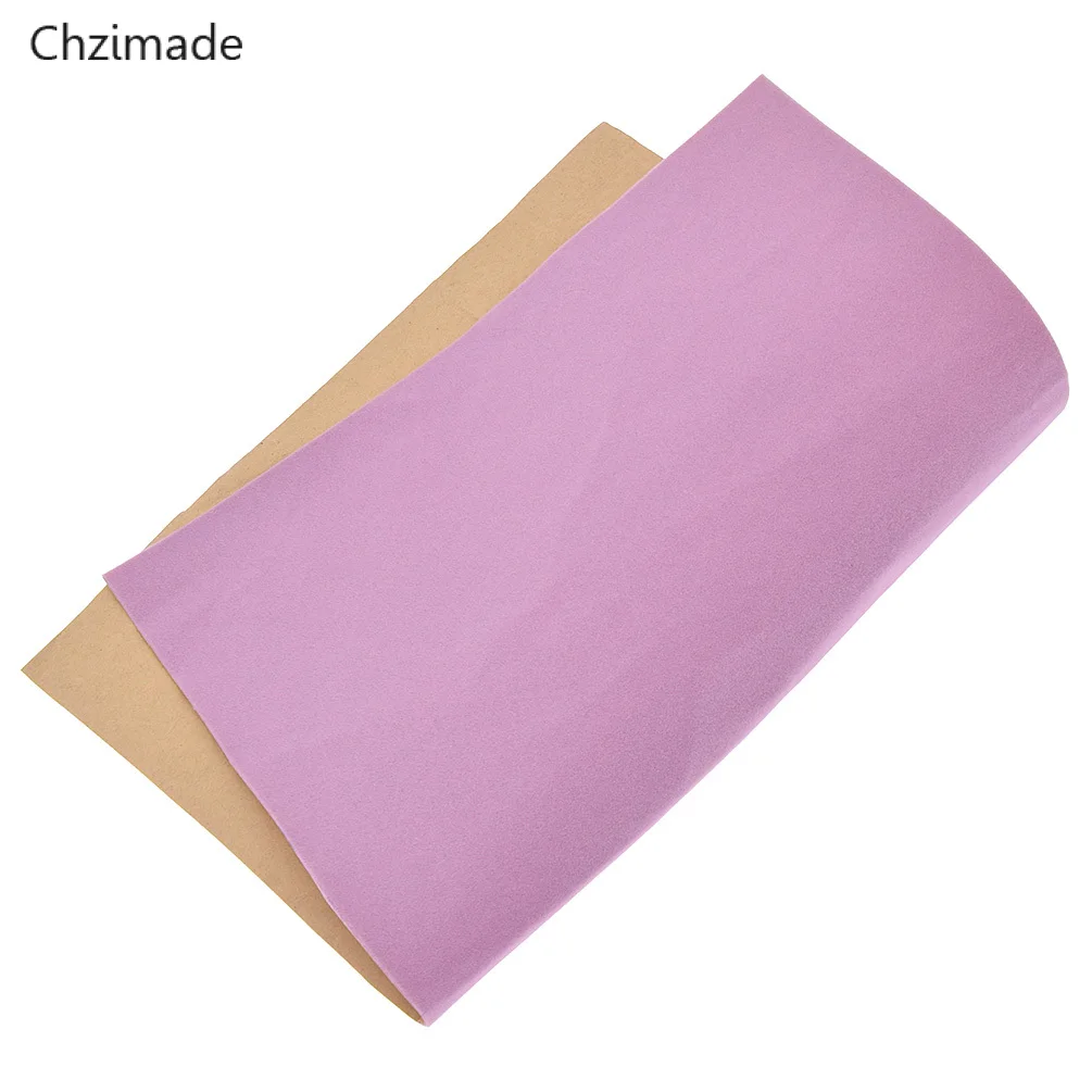 Light purple Она любит A4 A3 A5 с ворсистой отделкой из кожи и ткани, твердые Цвет самоклеящаяся синтетическая кожа для Сумки Diy Швейные материалы - Цвет: Light purple