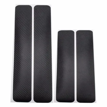 

Carbole 4Pack 4 Accessory 3D Carbon Fiber Car Door Plate Sill Scuff Cover Anti Scratch Sticker