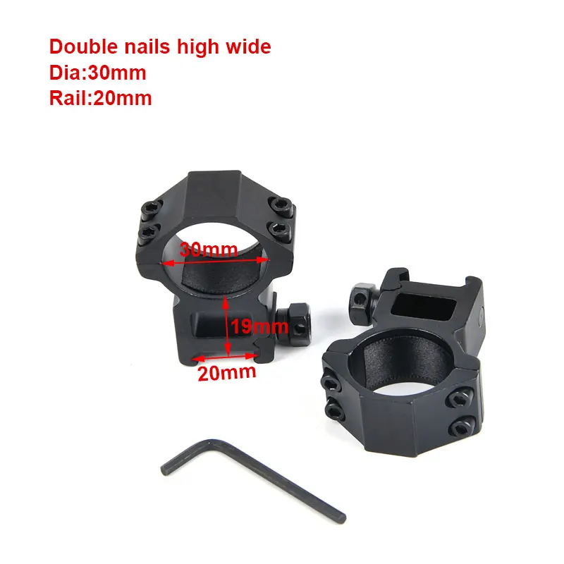 1 زوج 25.4/30 مللي متر بندقية Riflescope حلقة ويفر السكك الحديدية جبل 11 مللي متر/20 مللي متر تتوافق السكك الحديدية قاعدة محول الصيد اكسسوارات