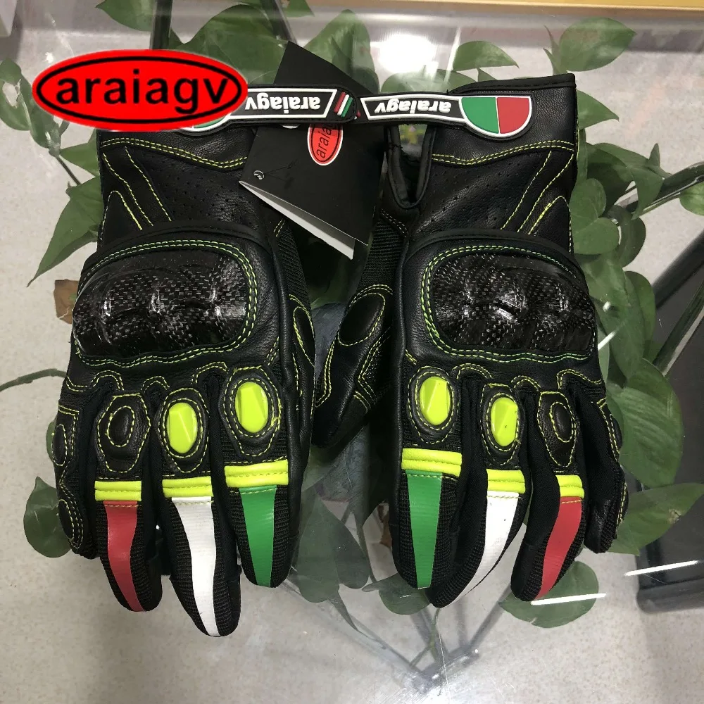 araiagv A1805 mesh leather protector glove  neon