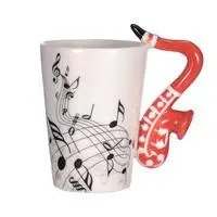 Креативная музыкальная скрипка, стильная керамическая кружка для гитары, Кофейная, чайная, молочная, с ручкой, кофейная кружка, новинка, подарки - Цвет: U