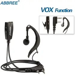 ABBREE VOX 2 Pin воздушная акустика трубка Динамик гарнитура для Kenwood Baofeng UV-5R UV-82 BF-888S TYT WOUXUN Любительская рация радио