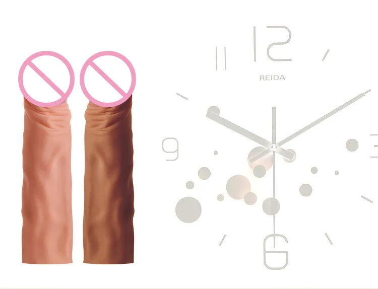 Lovetoy 7.5 inch Realistic Penis Sleeve Reusable Condom Dildo Enlargement Simulation Penis extension Enlargers Sex toy for men 4