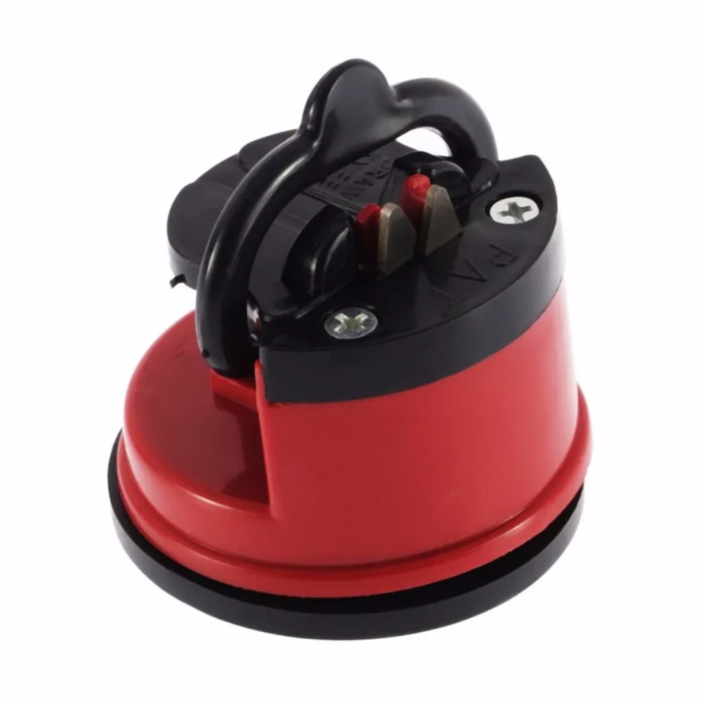 

Dropshipping 3 Colors steel Knife Sharpener with suction pad Scissors Grinder Secure Suction Chef Pad Kitchen Sharpening Tool