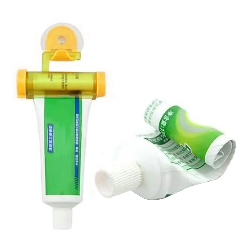 

High Quality Rolling Squeezer Toothpaste Dispenser Tube Powerful Sucker Holder Wall Hanging Organization Portable Home Tools