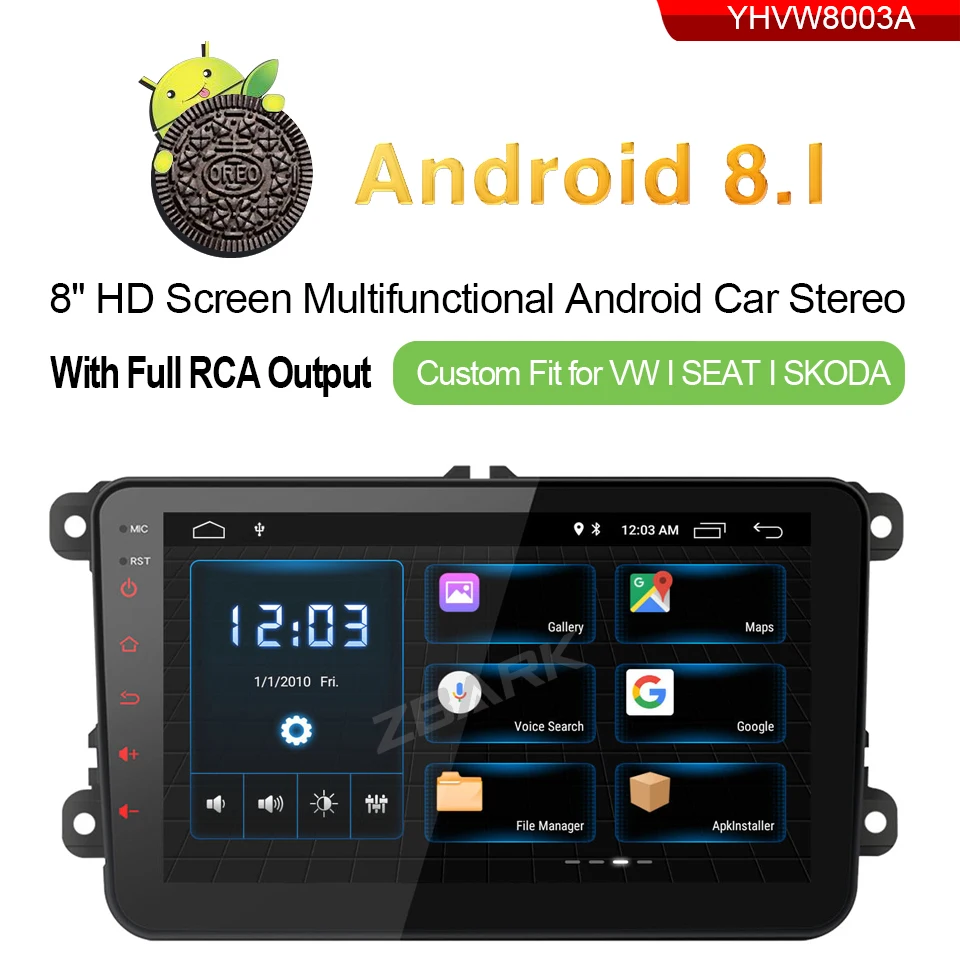 Clearance 8" Android 8.1 RAM 2G Car stereo player Navigation GPS  for VW Jetta Golf Amarok Beetle  Lavida Caddy Passat Polo  Sharan Touran 0