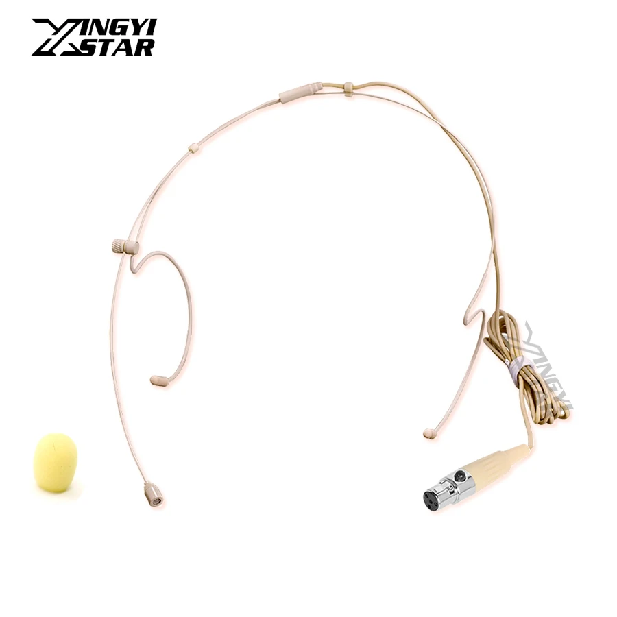 Бежевый мини XLR 4 Pin TA4F гарнитура для наушников микрофон Shure беспроводной BodyPack