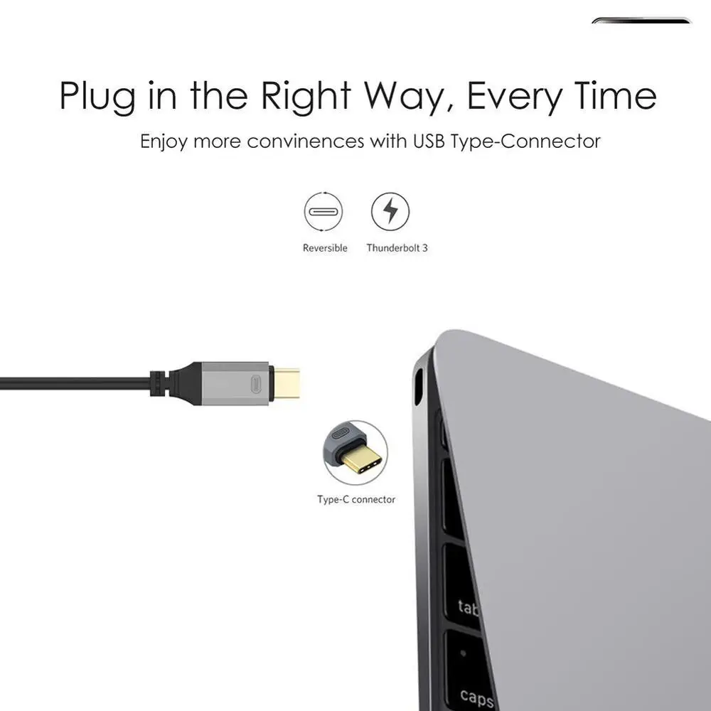 USB C к HDMI кабель папа Тип адаптер 4K 2 м высокой четкости видео для Macbook Type