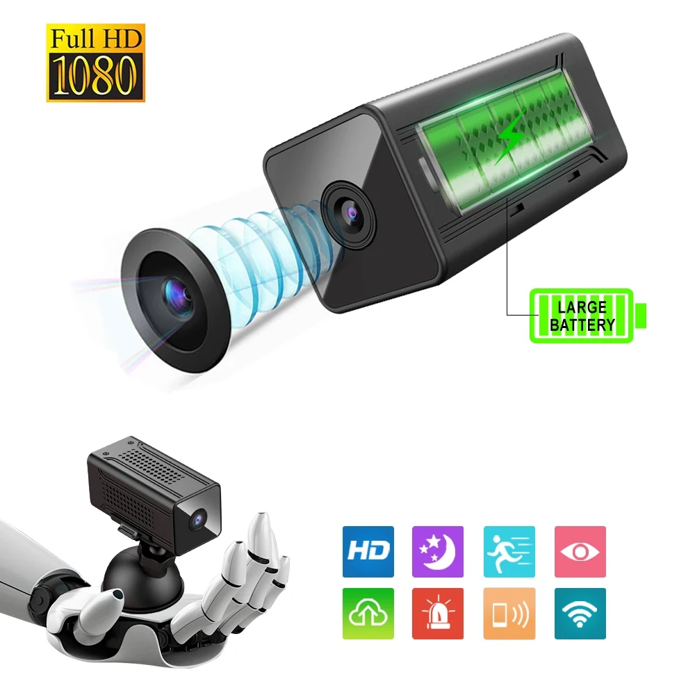 

ZTour Q7H HD 1080P Mini WI-FI Camera with Night Vision ALi Cloud Storage Wireless IP Camera Max 128G