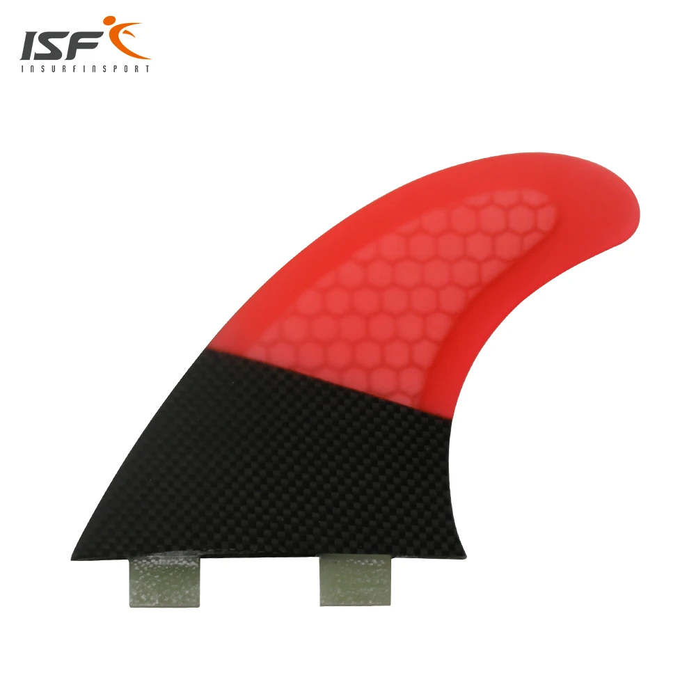 Free shipping quilhas de Surf Fcs fins Surfboard Fins Thrusters Red