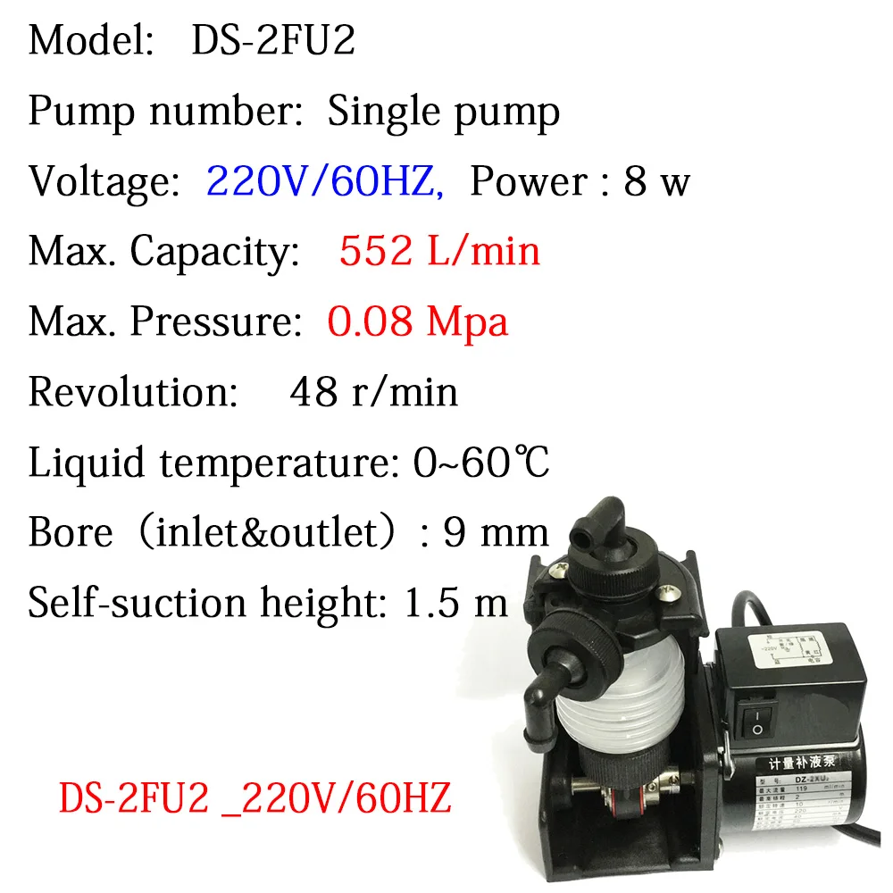 Дозирования химические ниже водяной насос DS-2FU2 220 В переменного тока используемый в автомат по продаже напитков фасовочно-если вас интересует добавки одобренный CE