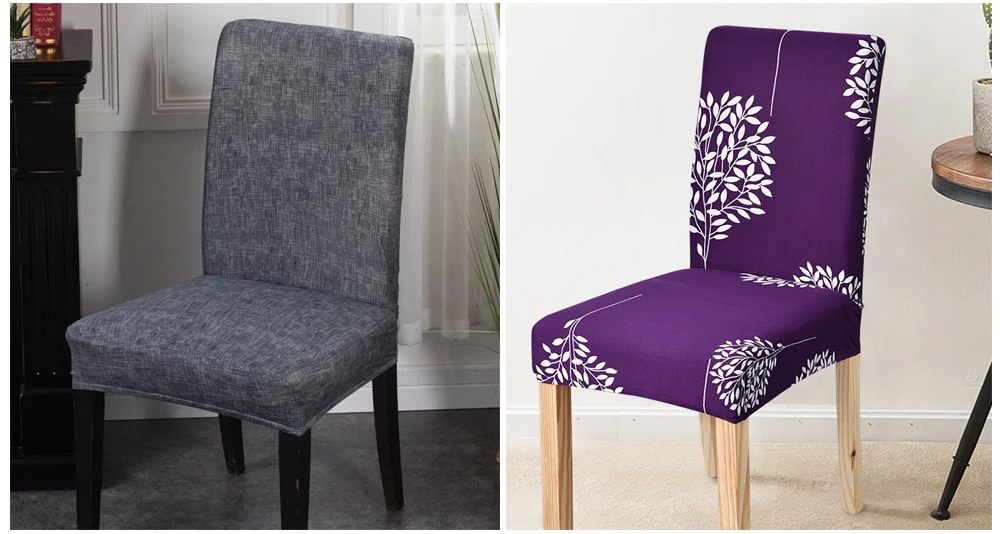 1246PCS Geometry Spandex Chair Cover Dining Washable slipcover for seat Elastic Kitchen Chair Covers Stretch Furniture Covers (7)