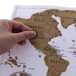 Deluxe скретч журнал карта мира персональные путешествия Постер с атласом Новинка