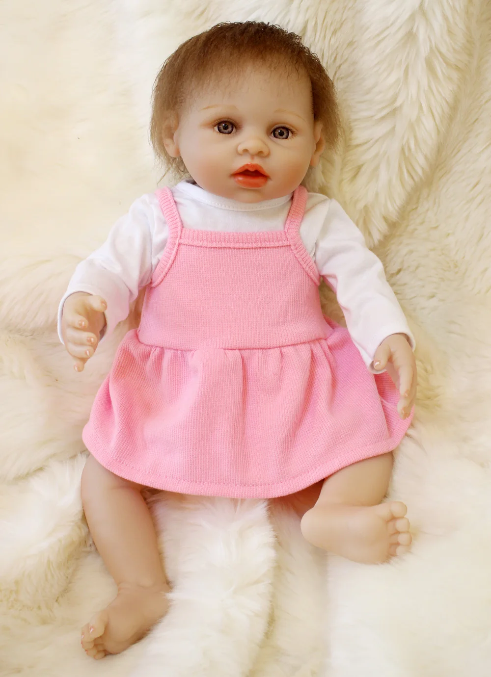 

18inch full silicone reborn babies dolls reborn-baby can sit and lie bathe playmate best gift bonecas brinquedos
