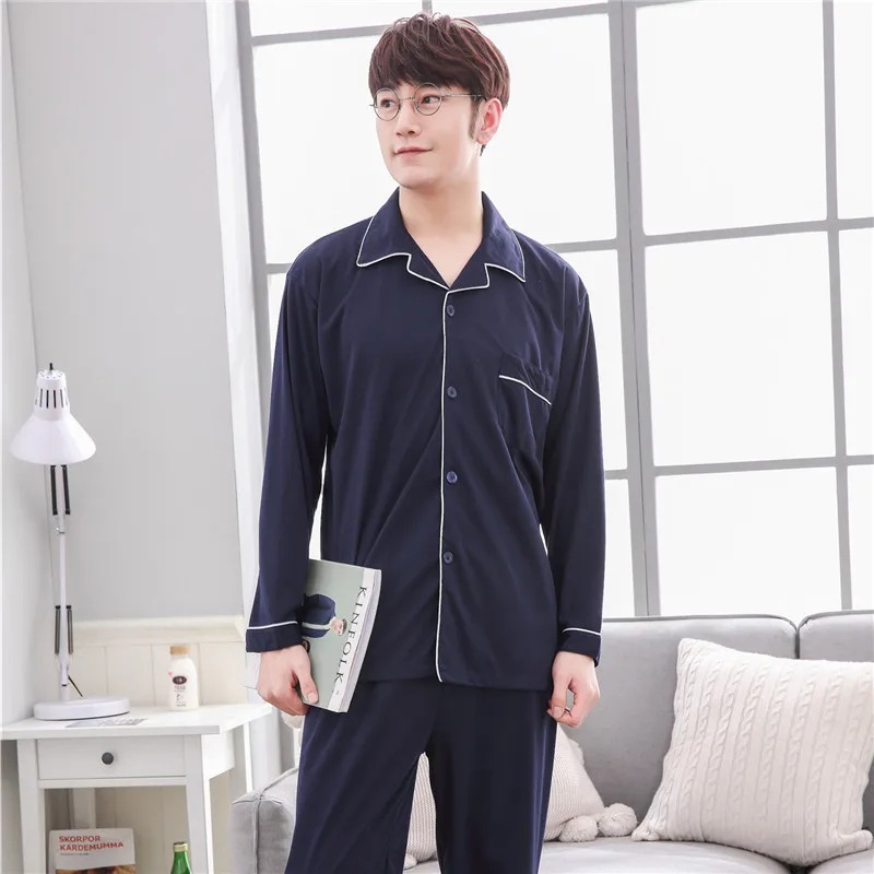 Yuzhenli/большие размеры, L-XXXL, Мужская пижама, новинка, толстый мужской пижамный комплект, хлопковый Халат, однотонная мужская пижама, зимняя одежда для сна