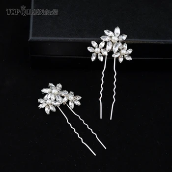

TOPQUEEN Bride Hair Jewelry Wedding Tiara Wedding Clips Wedding Headwear Bridal Hair Pins Wedding Hair Accessories HP79