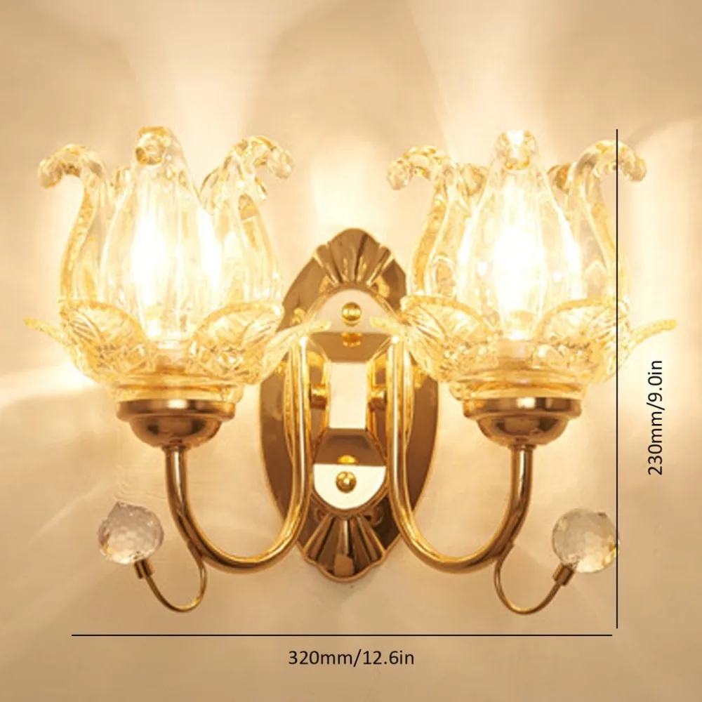

Modern Simple Led Crystal Wall Light Lamp For Bedroom Living Room TV Background Wall Home Decoration B035