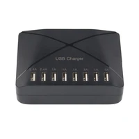 High Quality Quick Charge 8 Port USB Wall Charger Fast Charger station with 100V-240V input SmartIC for phone tablet PC