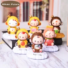 Украшение автомобиля на солнечных батареях Танцующая качающаяся голова мультфильм Кид обезьяна кукла автомобильное украшение приборной панели милый автомобиль аксессуары