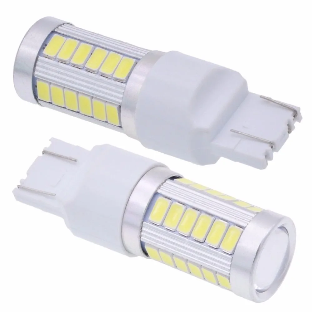 2 шт. T20 W21/5 W 7443 7440 W21W 5630 33SMD светодиодный автомобильный стоп сигнал белый красный