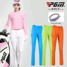 PGM Для женщин Красочные Штаны летние тонкий стрейч дышащая быстросохнущая анти-пиллинг Для женщин Гольф брюки можно вставить Tee