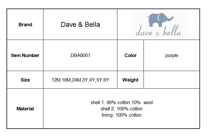 Dave bella/детское осеннее трикотажное платье; платье с длинными рукавами в стиле Лолиты для девочек; Детские вечерние костюмы на День рождения; DBA8001