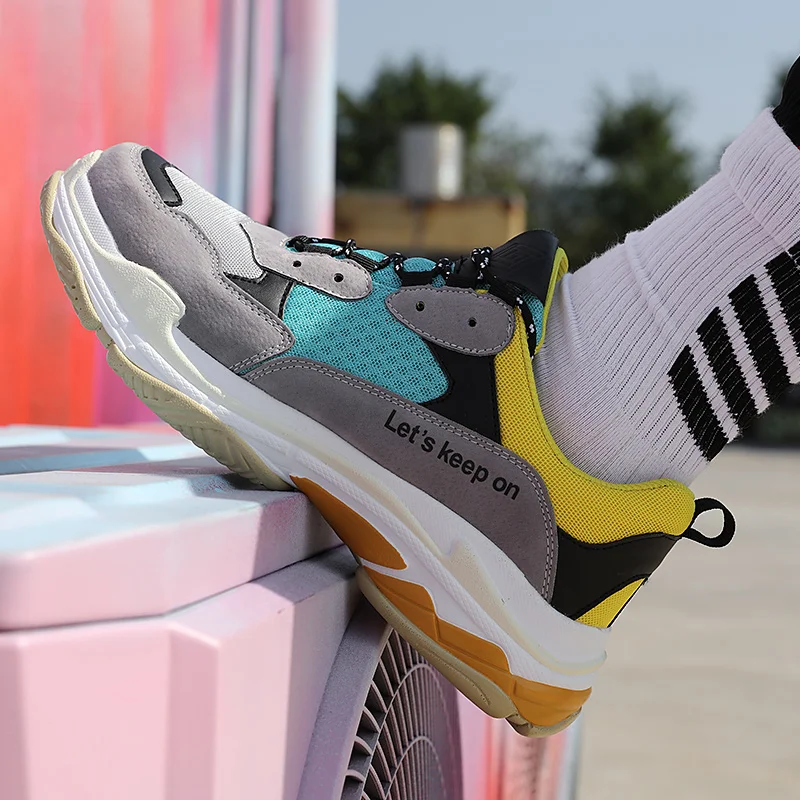 

Hot sale running Shoes for man Spring adults male Sneakes Breathable Mesh sports lace-up unisex Comfortable walking Footwear